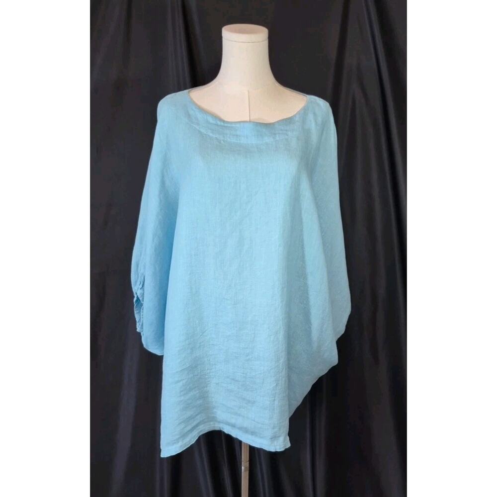 Bryn Walker Blue Linen Tunic Top New Small